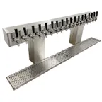 image of Glastender BRT-18-SS Bridge Draft Beer / Wine Dispensing Tower w/ (2) 6" Towers, 18 Faucets