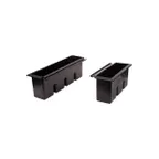 image of Glastender BW3 Bottle Well – 3‑Bottle Capacity - Fits 19" Deep Ice Bins, ABS Plastic Molded / Black