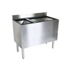 image of Glastender C-CBA-36L-CP10-ED 36" Underbar Ice Bin/Cocktail Station w/ 92-lbs. Ice, 6-Bottle Well