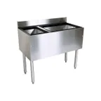 image of Glastender C-CBA-42R-CP10 42" Underbar Ice Bin/Cocktail Station w/ 84-lbs. Ice, 6-Bottle Well