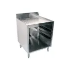 image of Glastender C-DBG3-24 24" Underbar Glass Rack Storage Unit w/ Drainboard Top, Open Front Base