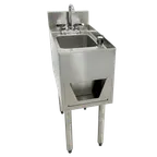 image of Glastender C-DHSB-12 12" Free Standing Underbar Hand Sink Unit with Soap & Towel Dispenser