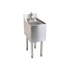 image of Glastender C-SWA-12 12" 1 Compartment Underbar Sink w/ Splash-Mount Faucet, No Drainboards