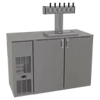 image of Glastender C1FB52-DD 52" Draft Beer Cooler - Reach-In, 16" Door, Keg Rack, R290, 1/6 HP