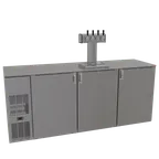 image of Glastender C1FB84-DD 84" Draft Beer Cooler, 20" Door, Keg Racks, R290 Refrigerant, 1/4 HP, NSF-7