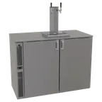 image of Glastender C1SB48-DD 48" Draft Cooler, 18" Door, Stainless Int/1" Top, Keg Racks, R290, 1/8 HP, LED