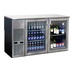 image of Glastender C2FB52 52" 2 Section Back Bar Refrigerator with Solid Door