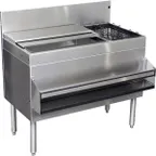 image of Glastender CBA-30L3-CP10-ED 30" Bottle Well Bin Underbar Ice Bin/Cocktail Station w/ 92-lbs. Ice Capacity