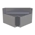 image of Glastender CILB-LN Underbar Inside L-Shape Corner Drainboard