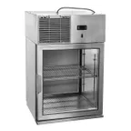 image of Glastender CM24 24" Pass-Thru Countertop Glass Door Refrigerator, 4.7 cu. ft.