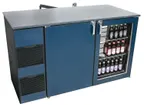 image of Glastender CP1FB84 84" Pass-Thru Solid Door Back Bar Refrigerator