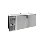 image of Glastender CP1FL60 60" Pass-Thru Solid Door Back Bar Refrigerator