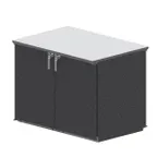 image of Glastender CP1RL60 60" Pass-Thru Solid Door Back Bar Refrigerator