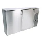image of Glastender CS1FB72 72" 3 Section Back Bar Refrigerator with Solid Door