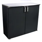 image of Glastender CS1RB60 60" 3 Section Back Bar Refrigerator with Solid Door