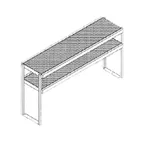 image of Glastender DOS/SS-66 Double Overshelf, 66"W X 15"D X 27"H