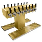 image of Glastender DT-16-PBR Double-Sided Draft Dispensing Tower w/ 4.25" Tower, 16 Faucets