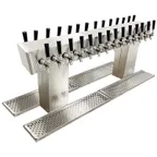 image of Glastender DT-20-MFR Double-Sided Draft Dispensing Tower w/ 6.75" Tower, 20 Faucets
