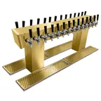 image of Glastender DT-20-PBR Double-Sided Draft Dispensing Tower w/ 6.75" Tower, 20 Faucets