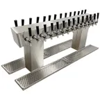 image of Glastender DT-20-SSR Double-Sided Draft Dispensing Tower w/ 6.75" Tower, 20 Faucets