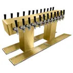 image of Glastender DT-24-PBR Double-Sided Draft Dispensing Tower w/ (2) 6.75" Tower, 24 Faucets