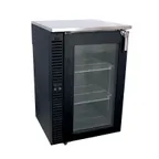 image of Glastender F1SB24 24" Black Glass Froster, 132 Mugs Capacity, Bar Profile