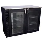 image of Glastender F1SB36 36" Black Glass Froster, 223 Mugs Capacity, Bar Profile