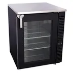 image of Glastender F1SL48 48" Black Glass Froster, 261 Mugs Capacity, Low Profile