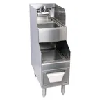 image of Glastender FS12 Stainless Steel Underbar Hand & Wet Waste Sink, Faucet Included - 12"W x 24"D