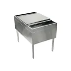 image of Glastender IB-38X24 24" Pass-Thru Underbar Ice Bin/Cocktail Station w/ 175-lbs. Ice Capacity