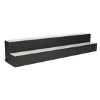 image of Glastender LLD2-30 30" 2‑Tier Liquor Display, 30" Wide x 8" D/H, Black Vinyl, LED, 100‑240 V AC