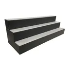 image of Glastender LLD3-24 3 Tier Liquor Display 24"W x 12"D x 12"H, Black Steel Frame, LED Strips, 100-240V