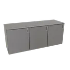 image of Glastender LPDS72 72" Three Section Low Profile Back Bar Dry Storage Cabinet