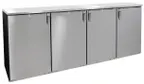 image of Glastender LPDS80 80" Four Section Low Profile Back Bar Dry Storage Cabinet