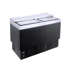 image of Glastender MF48-B 48" Underbar Black Glass Froster, 252 Mugs Capacity