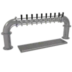 image of Glastender PP-10-SSR Pass‑Thru Tower,Countertop, 2 × 4" Columns,Glycol‑Cooled, 10 Faucets, Drain Pan