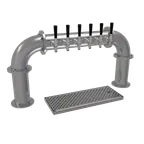 image of Glastender PP-6-SSR Pass‑Thru Tower, Countertop, 2 × 4" Columns, 6 Faucets, Glycol‑Cooled, Finish