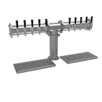 image of Glastender PT-10-SSR Draft Tower – 10 SS Faucets, Glycol‑Cooled, 4" Column, Cold Plate, Drain Pan