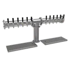 image of Glastender PT-12-SSR Tap Tower, 12 Faucets, Glycol‑Cooled, 4" Column, Drain Pan, Stainless Finish