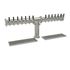 image of Glastender PT-14-MFR Dispensing Tower, Countertop, 14‑Stainless Faucets, 4" Column, Mirror Finish
