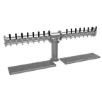 image of Glastender PT-16-SSR Draft Tower, 16‑Stainless Faucets, Glycol‑Cooled, 4" Column, Stainless