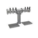 image of Glastender PT-6-SSR Draft Tower, Ct, 6 SS Faucets, Glycol‑Cooled, 4" Column, Drain Pan, SS Finish