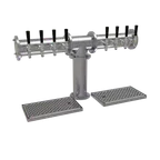 image of Glastender PT-8-SSR Draft Tower, Counter, 8Tap Stainless, GlycolCooled, 4" Column, Plate/Drain