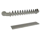 image of Glastender PW-12-MFR Pipe Wall Draft Tower, 12‑Faucets, Glycol‑Cooled, Wall Mount, Drain Pan