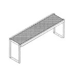 image of Glastender SOS/SS-60 Single Overshelf, 60"W X 15"D X 24"H