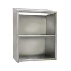 image of Glastender WCO96 96" Stainless Steel Open Wall Mounted Cabinet w/ Sloped Top