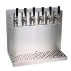 image of Glastender WT-8-SSR Draft Beer / Wine Dispensing Tower w/ 8 Faucets, Wall Mounting Brackets