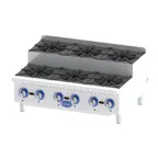 image of Globe GHPSU636G 36" Countertop Step-Up Gas Hotplate with (6) Burners, 180.000 BTU