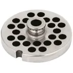 image of Globe L00669 Chopper Plate for CM12, 5/16" (8mm) Meat Grinder Attachment, 5/16" Plate, #12 Hub Type