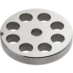 image of Globe L00774 1/2" Chopper Plate for CM12 Meat Chopper, 12mm, #12 Hub Type, Stainless Steel, Precision Cutting